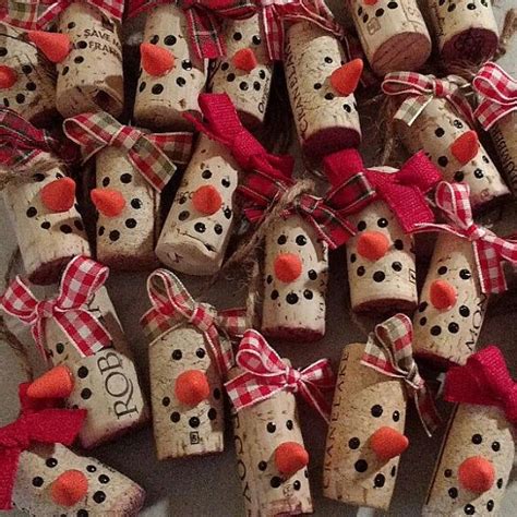 Lot of 10 Choose your color Wine Cork Snowman Christmas | Etsy