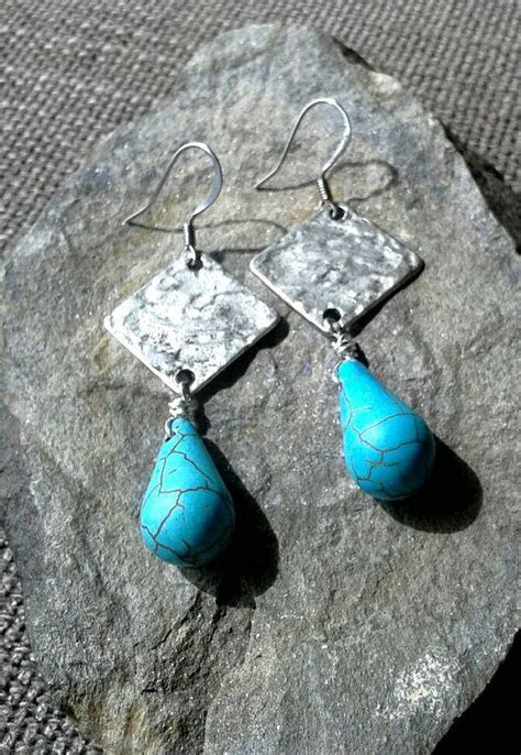Beach Glam Mother Of Pearl Wrapped Turquoise Drops Beachy Etsy
