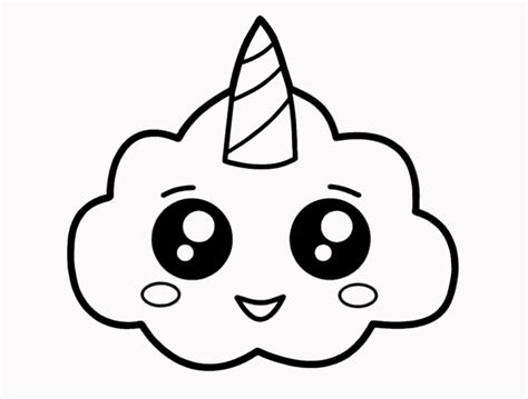 Cloud Drawing Step By Step For Kids Cute Unicorn Cloud