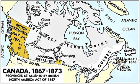 Canada: addition of provinces 1867–73 - Students | Britannica Kids