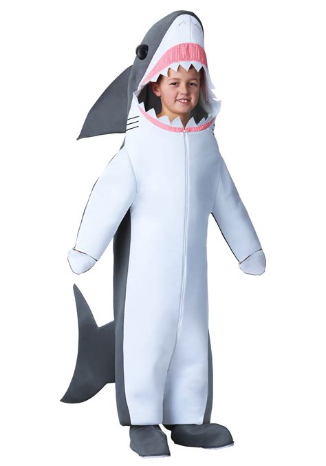 Fantasia De Tubarão Branco Infantil Kids Great White Shark Costume