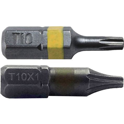 T10 T 10 Torxstar Driver Bit High Quality Color Coded T10 X 1