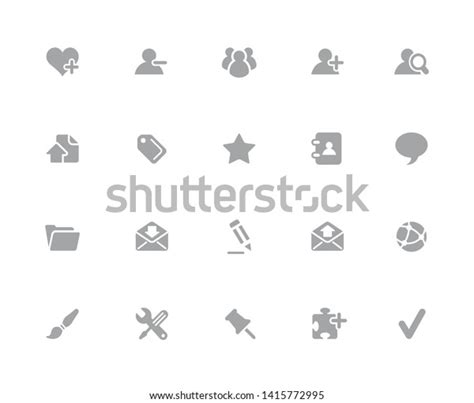 Web Icons 32 Pixels Icons White Stock Vector Royalty Free 1415772995