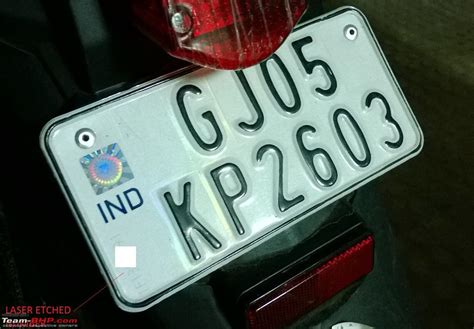 Description embossed number plate in india. High Security Number Plates in India - Page 35 - Team-BHP