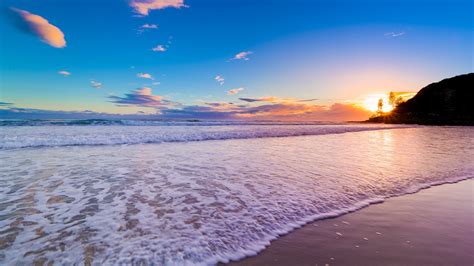 Sunrise Ocean Landscapes Nature Australia Beaches Wallpaper 2560x1440