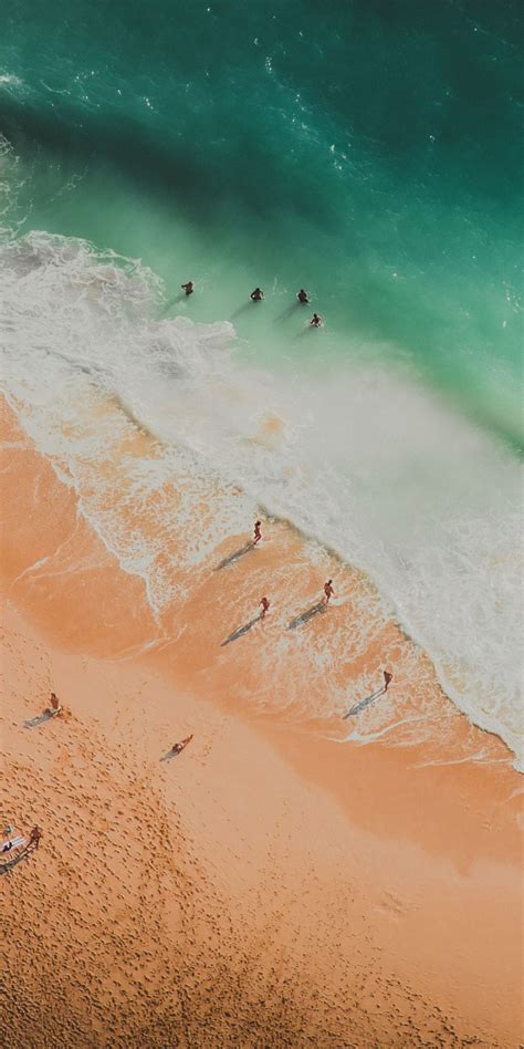 Beach Green Water Aerial View 1080x2160 Wallpaper View Wallpaper