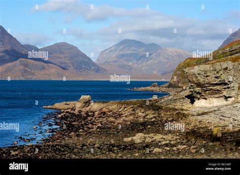 Scotland Skye Island Elgol The Cuillins Mountains Stock Photo Alamy