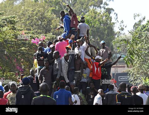nairobi kenya 30th jan 2018 supporters of opposition leader raila odinga gather at uhuru