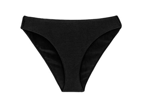 Bikini Bottoms Ribbed Black Bikini Bottom Bottom Cotele Preto Comfy