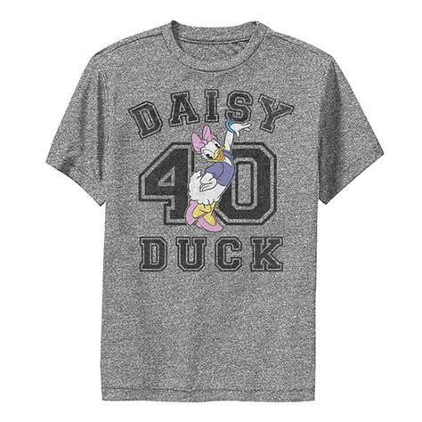Disneys Daisy Duck Boys 8 20 Varsity Text 40 Performance Graphic Tee