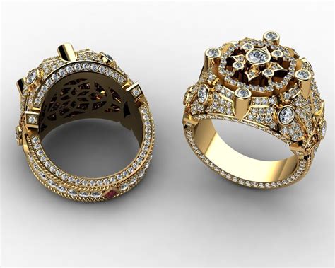 Diamond Rings For Men 3d Print Model Cgtrader