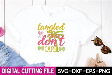 tangled hair don t care svg graphic by selinab157 · creative fabrica