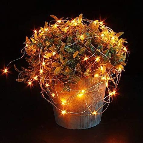 Cylapex 12 Pack Orange Fairy String Lights Battery Operated Fairy