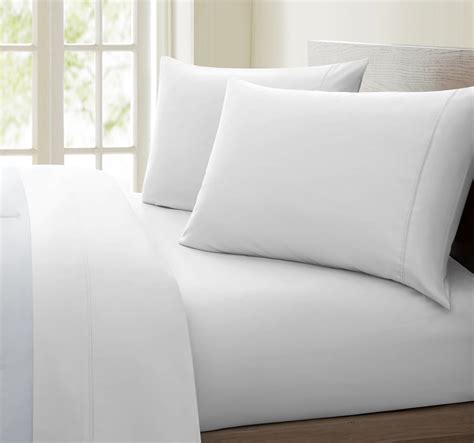1200 Thread Count 100 Cotton Solid Sheet Set California King White