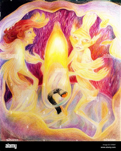 Fantasy Golden Light Fairy Spirit With Birds And Floating Leaf Pattern Beautiful Colorful