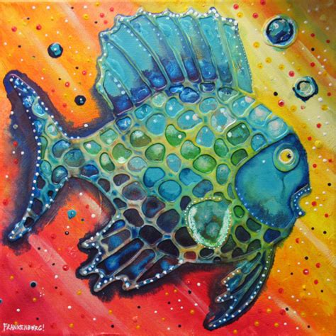 Bubble Fish Acrylic Painting By Mark Frankenburg At Art Works Richmond