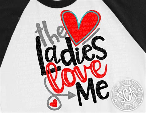 Valentine svg The ladies love me svg Valentines Day SVG New | Etsy