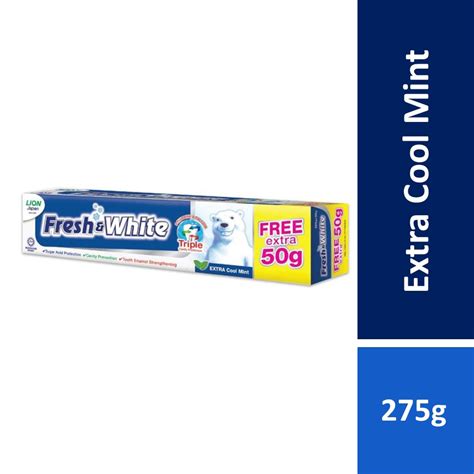 Fresh And White Toothpaste Extra Cool Mint 225g 50g Shopee Malaysia