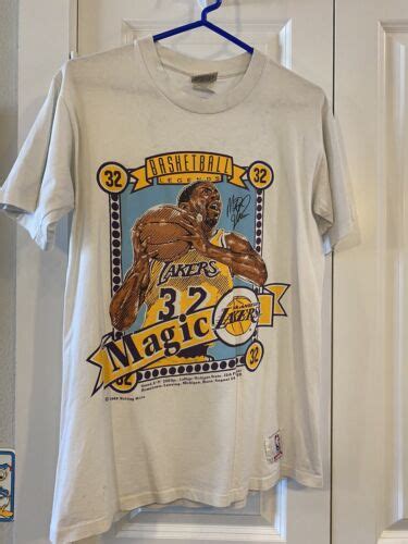 Magic Johnson Shirt Youth Medium Los Angeles Lakers Nutmeg Mills Kobe Bryant Ebay