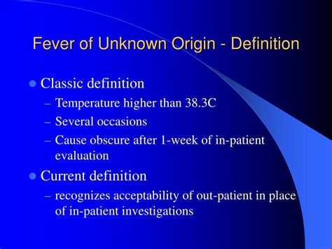 Ppt Fever Of Unknown Origin Powerpoint Presentation