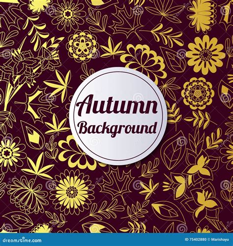 Autumn Golden Background Illustration Stock Illustration Du Rose