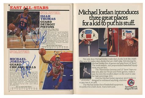 1988 Nba All Star Game Signed Program With Michael Jordan