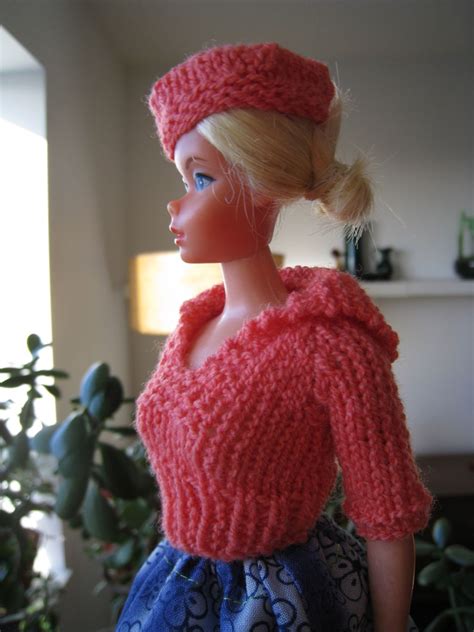 Crocheted barbie wardrobe pattern #342 price: Best Barbie Knits: FREE PATTERN - Barbie Pullover with ...