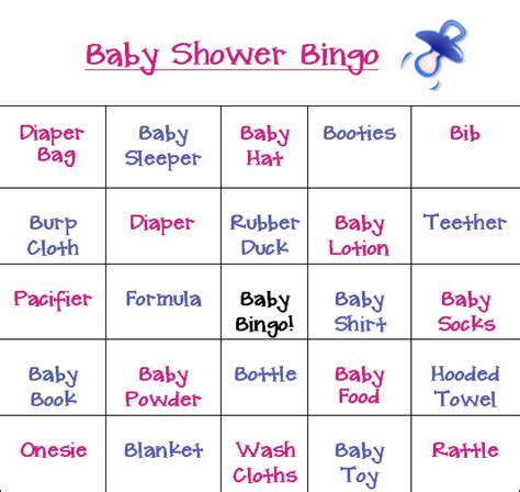 Bingo Juegos Para Baby Shower Mixto Modernos El Precio Correcto â