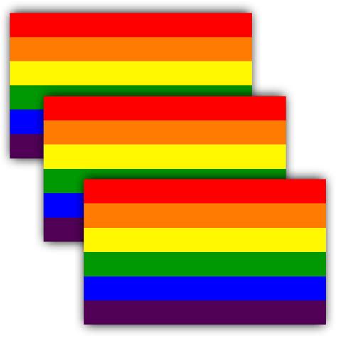 anley 5 x 3 lgbt pride decal 3pcs rainbow flag lesbian gay bisexual transgender pride