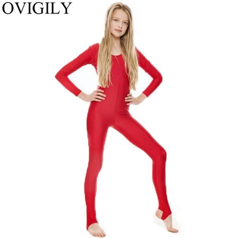 Buy Ovigily Stirrups Girls Long Sleeve Unitards For
