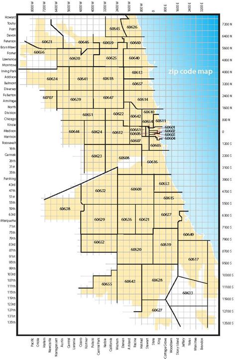 Chicago Zip Code Map By Neighborhood Map