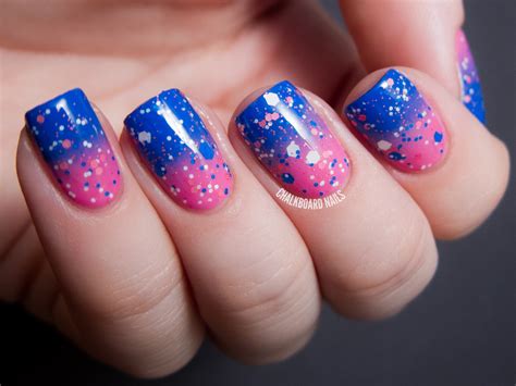 Double The Bubble Pink And Blue Gradient And Glitter