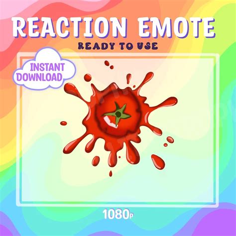 Smashed Tomato 1080p Reaction Emote For Twitch Discord And More Etsy