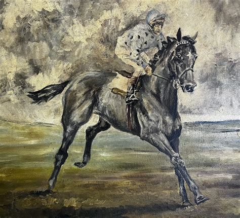 Antiques Atlas Horse Racing Painting Oil On Canvas Lester Piggott