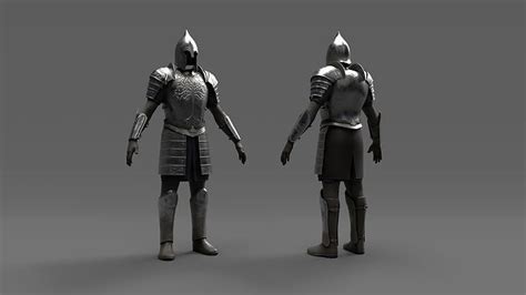 3d Model Gondor Soldier Armor The Lord Of The Rings Vr Ar Low