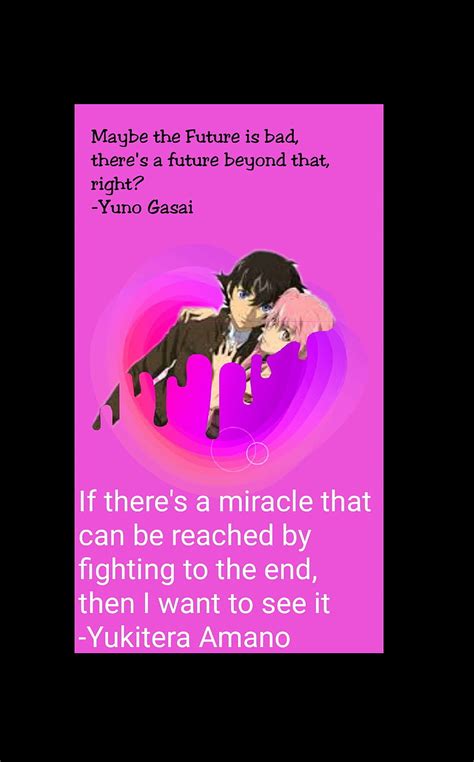 Yuno And Yuki Anime Future Diary Quotes Hd Phone Wallpaper Peakpx