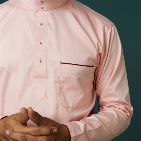 Xl (42) jenis baju : OQ Pink Belacan Baju Melayu Collection - OBLIQ