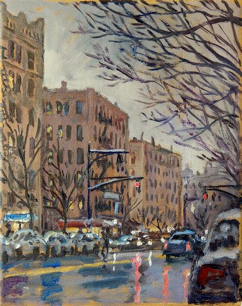 Twilight On Broadway New York City Painting By Thor Wickstrom Pixels