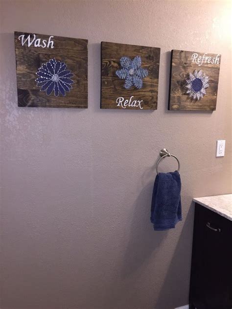 Trendy and original, it goes well with each piece while bringing more character to the whole. DIY Bathroom Wall Art - String Art to Add a Pop of Color ...