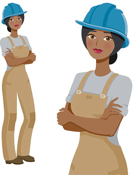 Best Female Construction Worker Illustrations Royalty Free Vector