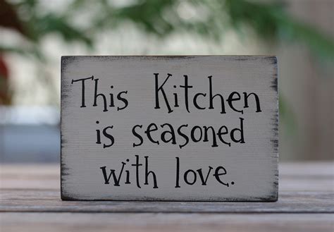 This Kitchen Is Seasoned With Love Wood Sign By Our Backyard Studio In