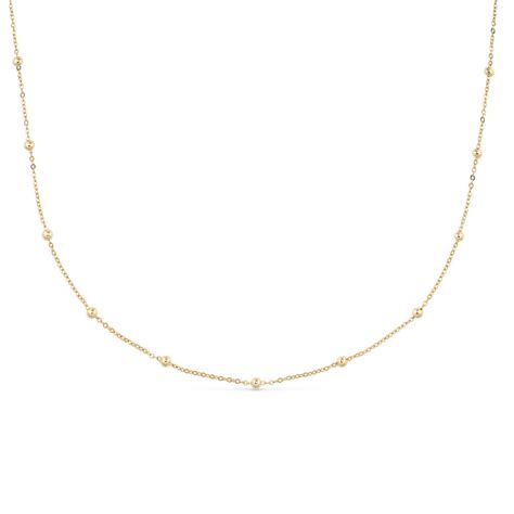 Dainty K Gold Bead Choker Necklace By Elk Bloom