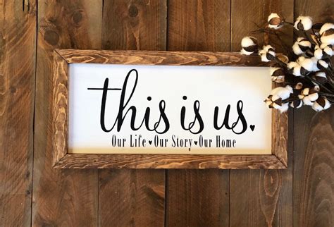 This Is Us Sign Farmhouse Style Wood Sign Wood Wall Decor This Is Us