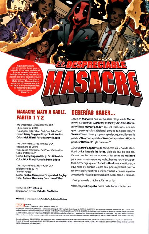 Galicia Comic Masacre 25 The Despicable Deadpool 287 288