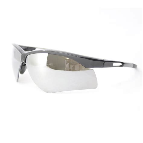 radnor premier series black safety glasses with smoke polycarbonate mirrorantiscratch lens
