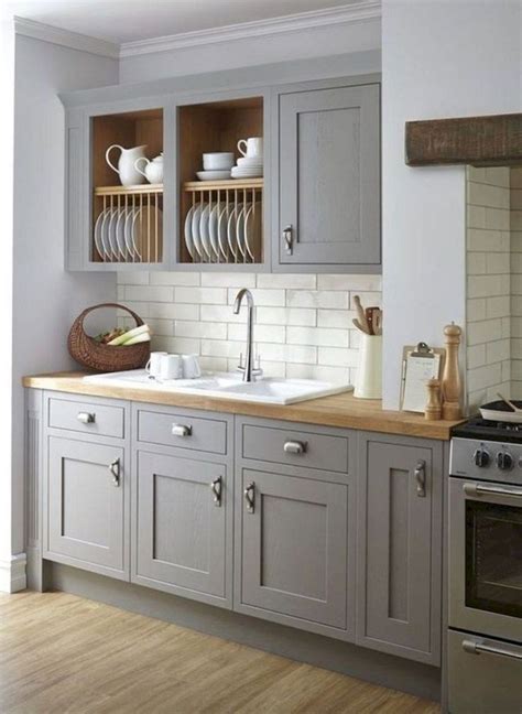 While white is a pretty pick for a farmhouse kitchen, painted cabinets in muted shades of blue, yellow, and green have a timeworn feeling and are often unexpected. 70+ Amazing Farmhouse Gray Kitchen Cabinet Design Ideas