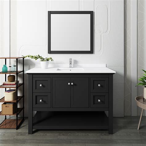 48 Traditional Bathroom Vanity With Mirror And Color Options