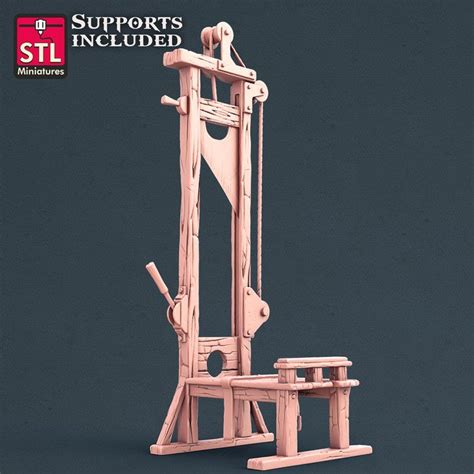 Guillotine Miniature For Table War Games And Collecting