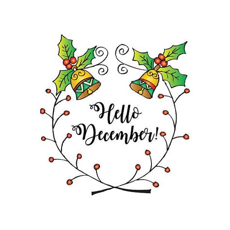 Hello December Quotes Illustrations Royalty Free Vector Graphics