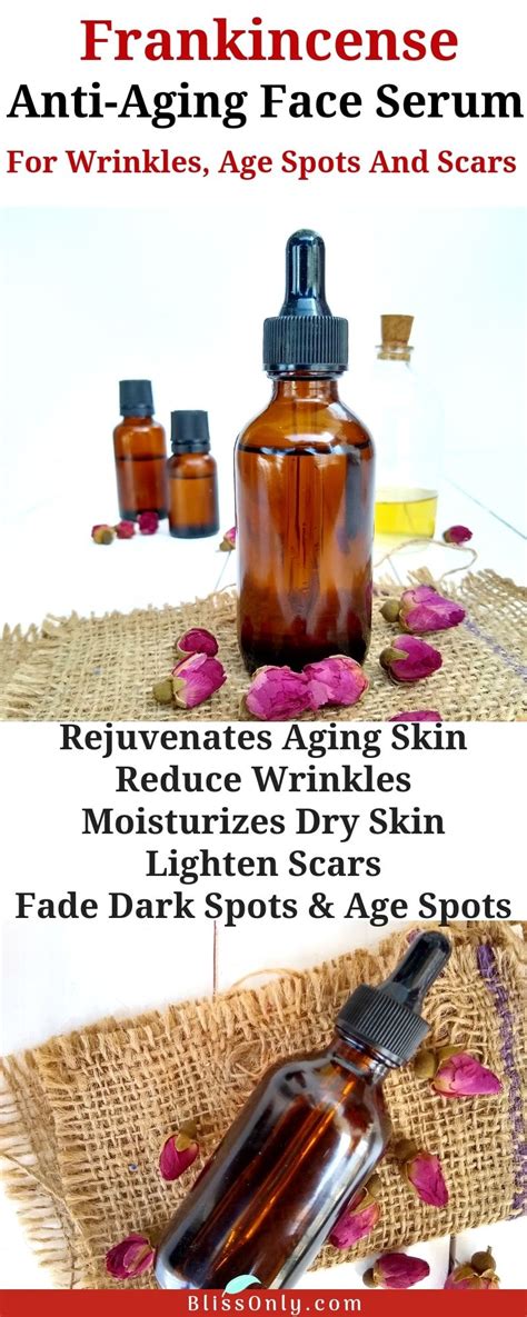 These face oils contain ingredients with a high amount of antioxidants, hence can reverse the signs of ageing. DIY Frankincense Anti-Aging Face Serum | Face serum, Anti ...